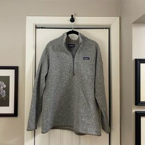 Patagonia size XL Women’s Better Sweater Quarter Zip- Birch White